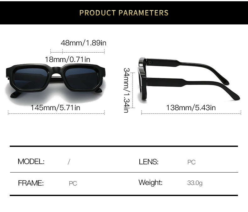 Adonis Unisex Glasses - Black/Blue